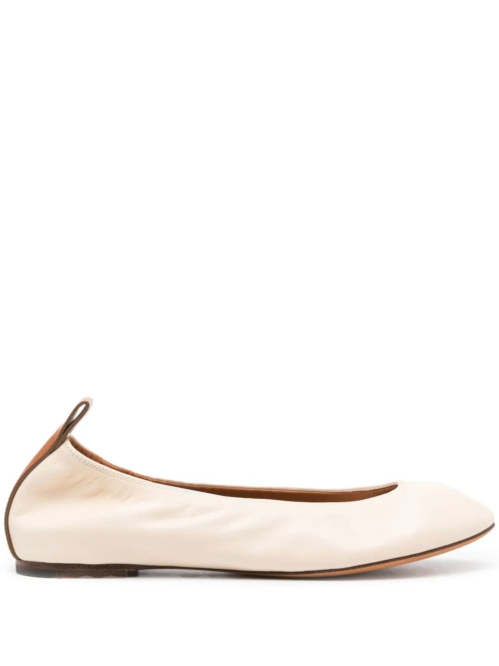 Lanvin o1y0326 Ballet Flats in Cream Size US 6 / IT 36 - 1 Thumbnail