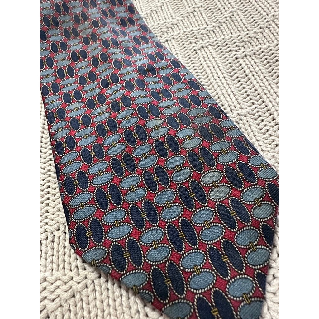 Brooks Brothers Vintage Brooks Brothers navy geometric silk tie Size ONE SIZE - 2 Thumbnail