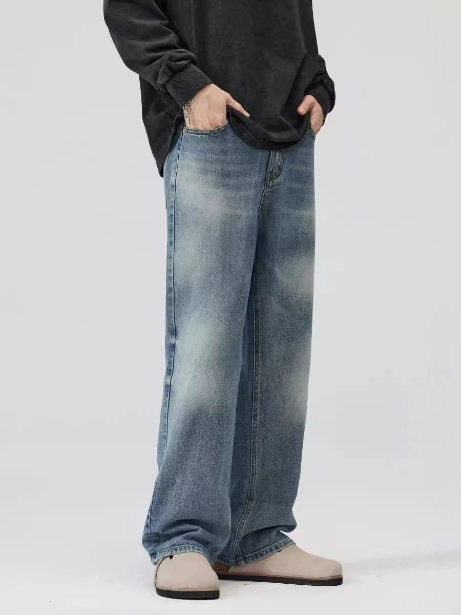 Japanese Brand × Jean Men's loose washed gradient wide-leg baggy jeans Size US 32 / EU 48 - 2 Thumbnail