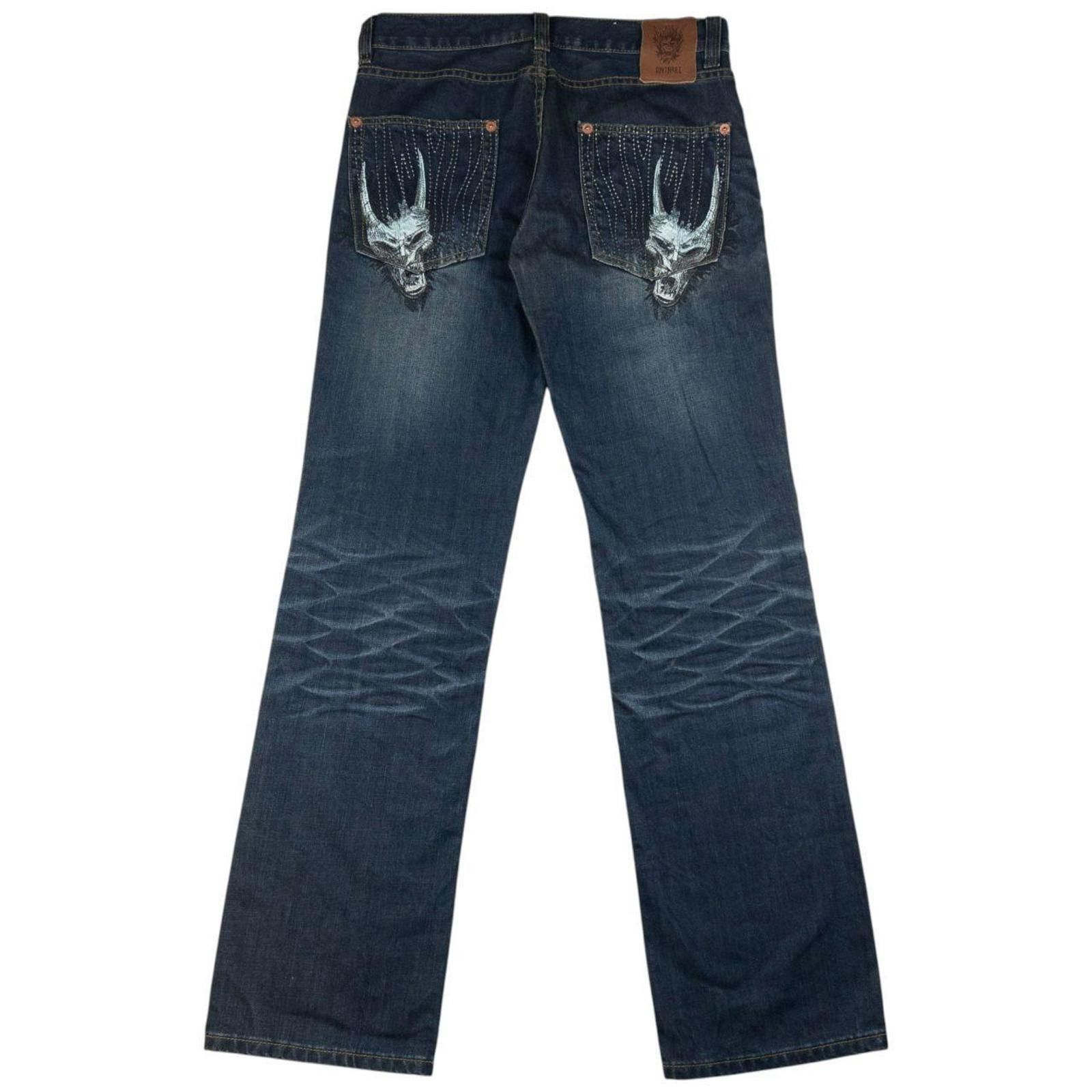 Onia Vintage Oniarai Embroidered Monster Denim Jeans Size W32 Size US 32 / EU 48 - 2 Thumbnail