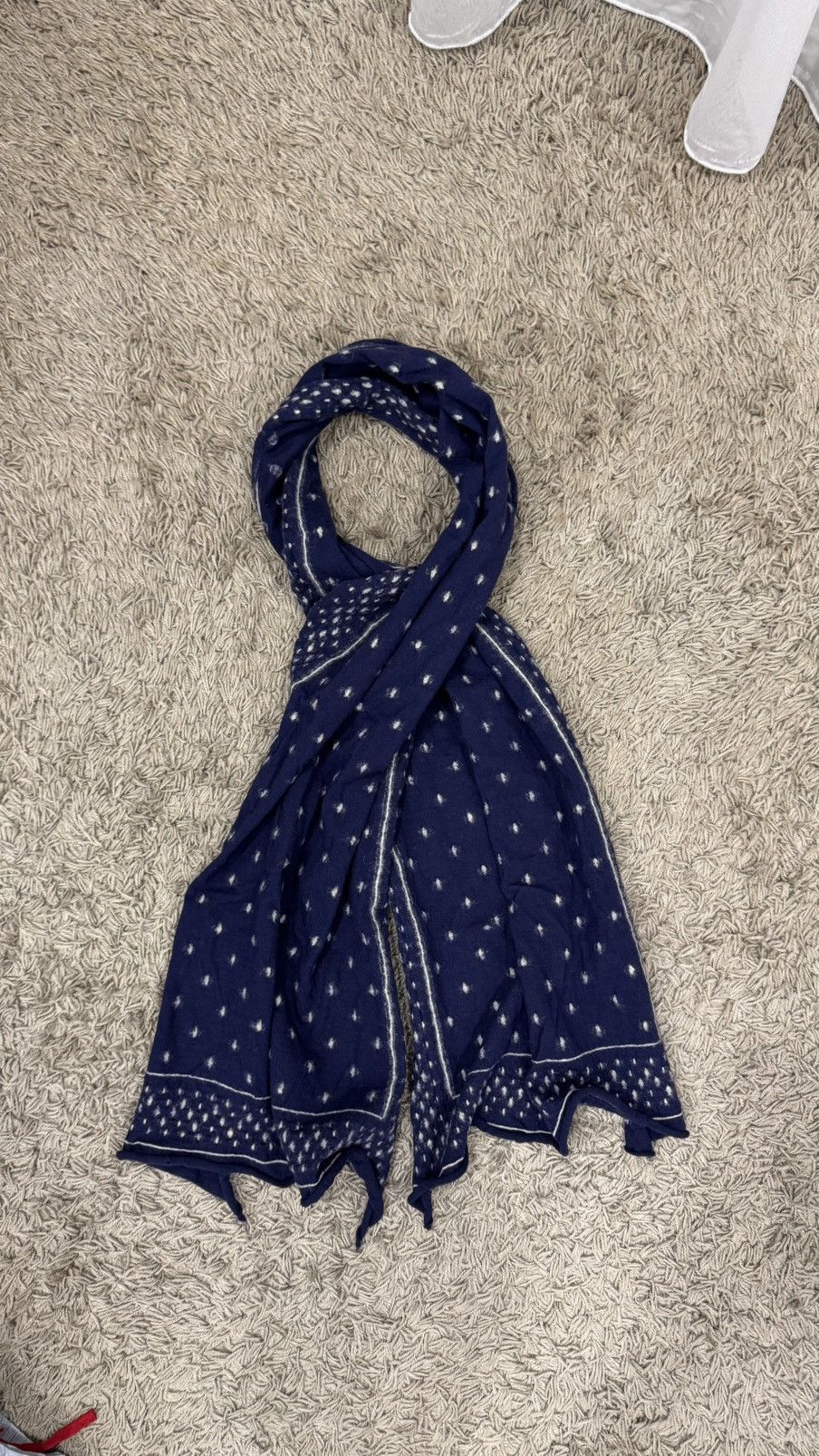 Kapital Kapital Fulling Wool Scarf Navy Blue Size ONE SIZE - 7 Thumbnail