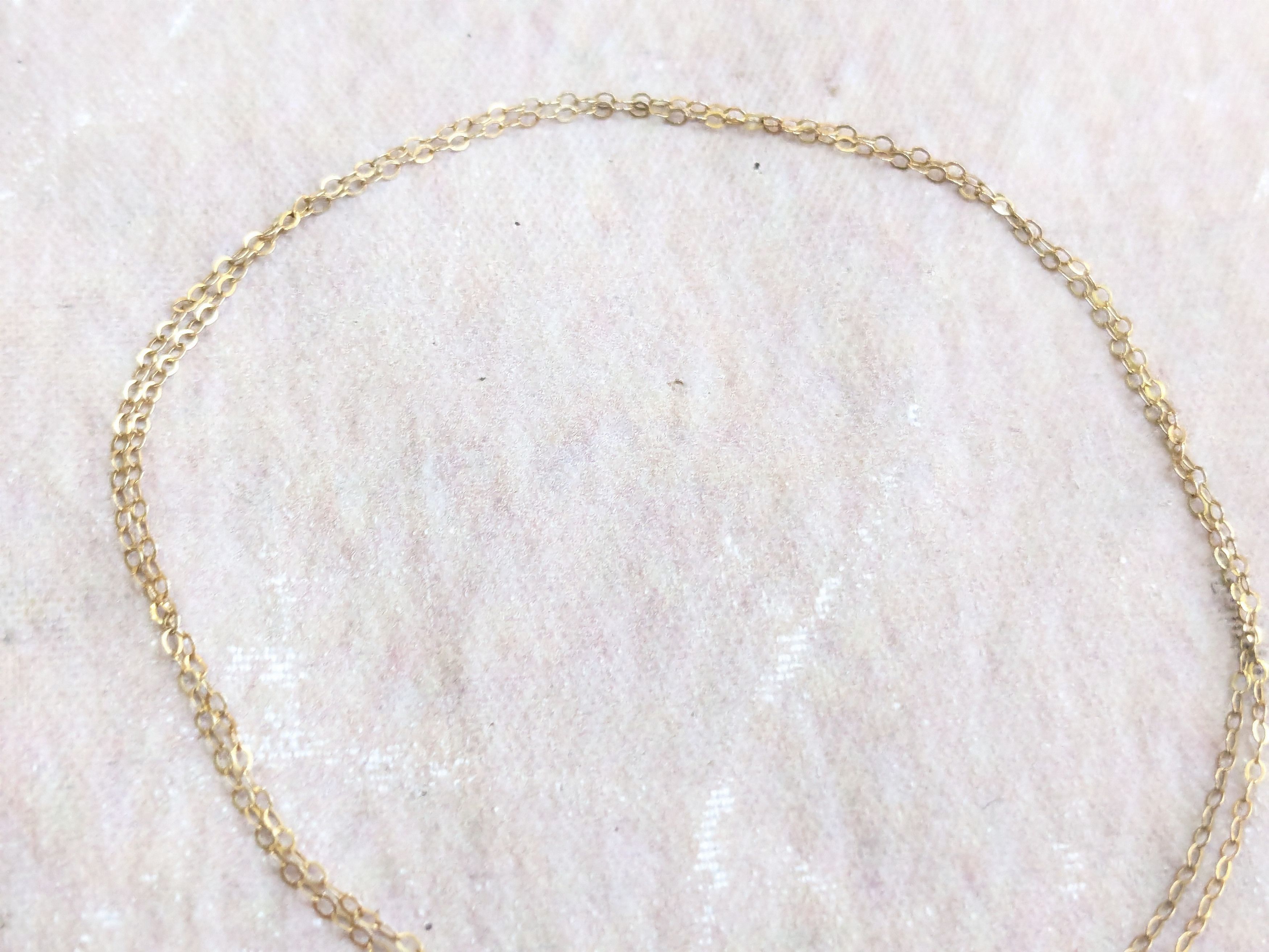Jewelry Vintage 10k Gold Necklace Heart Pearl 17" Size ONE SIZE - 4 Thumbnail