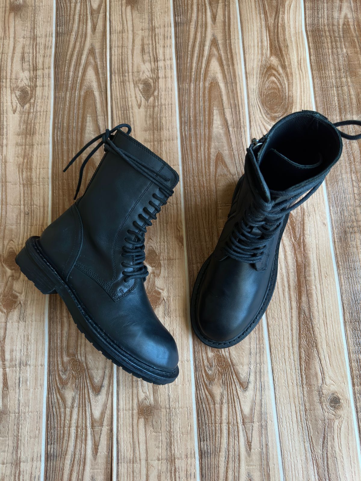 Ann Demeulemeester Ann Demeulemeester Lace Up Combat Leather Boots Size US 5 / IT 35 - 5 Thumbnail