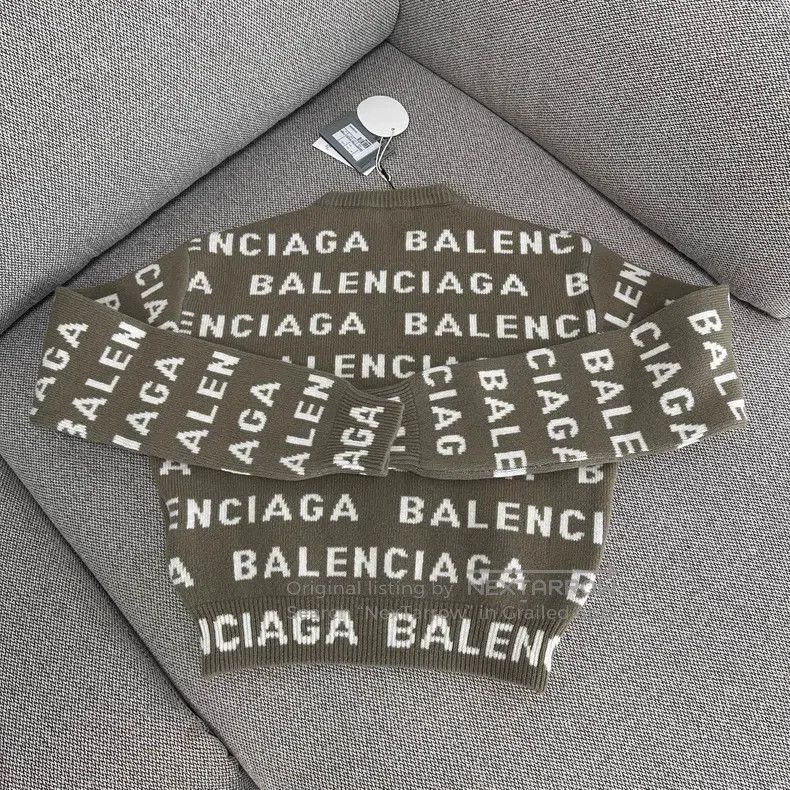 Balenciaga Balenciaga Patchwork logo letter round neck long-sleeve pu Size US XS / EU 42 / 0 - 2 Thumbnail