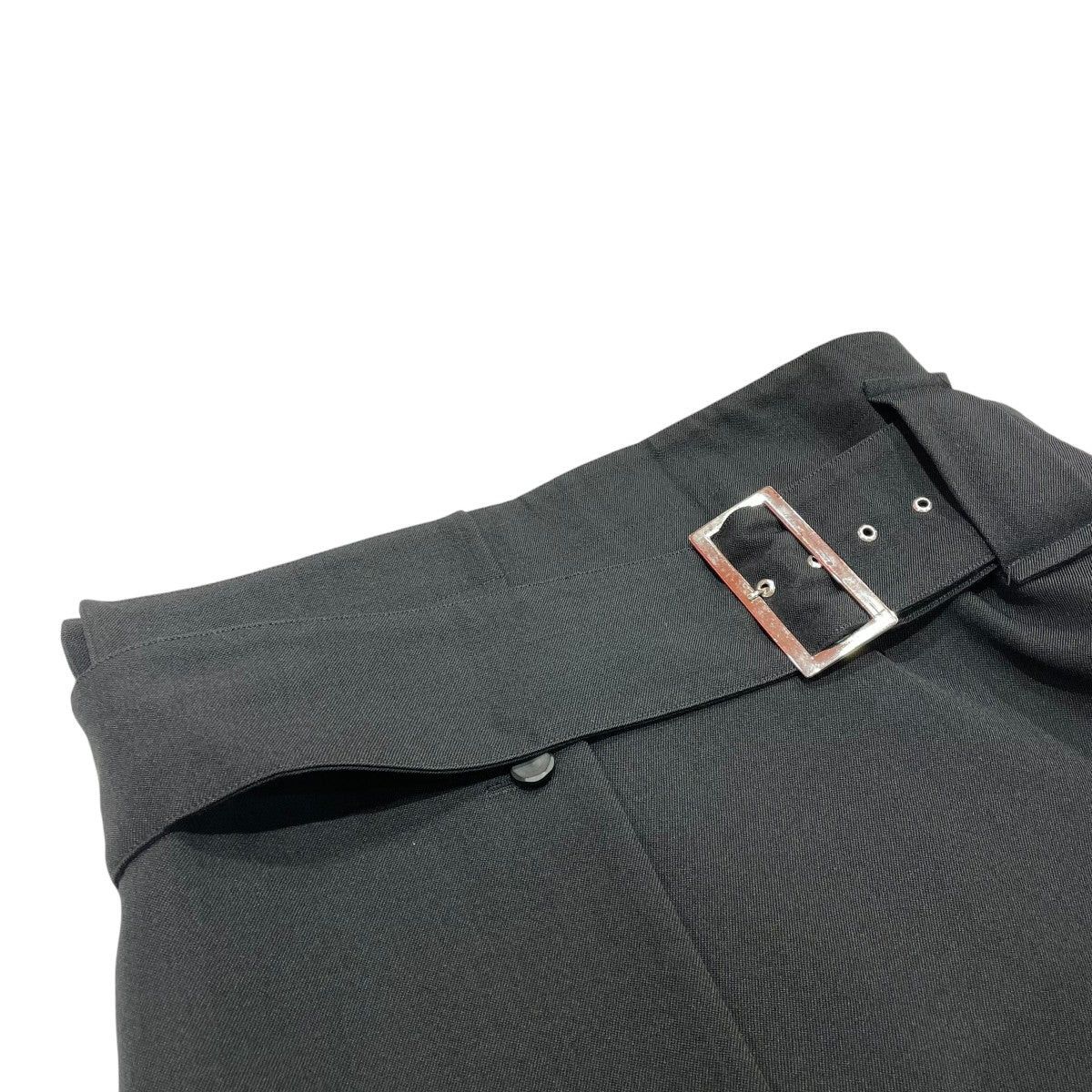 Yohji Yamamoto YOHJI YAMAMOTO/ Wool gabardine bell dead-wrap skirt Size US 35 - 3 Thumbnail