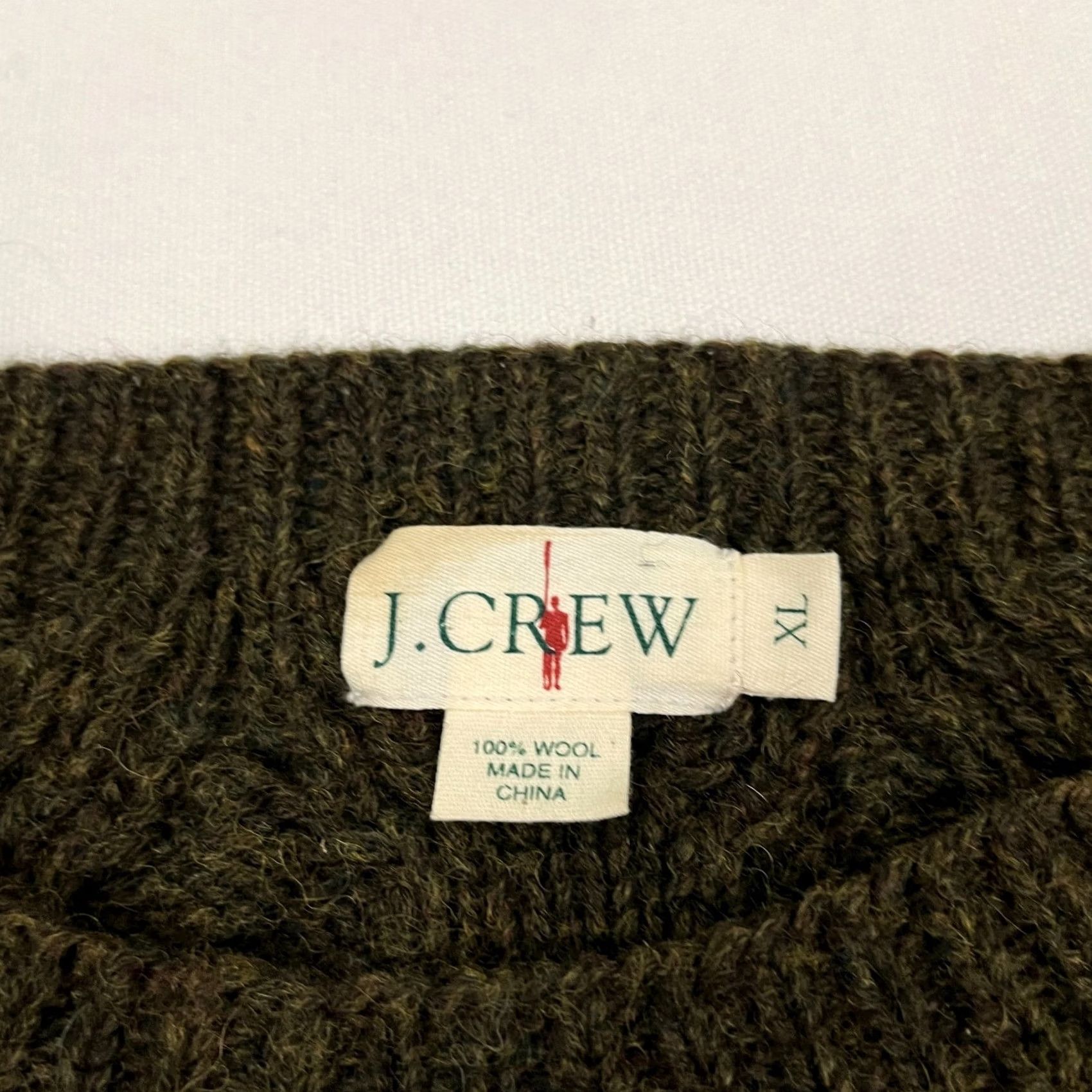 J.Crew VINTAGE J.CREW Oarsman Sweater Mens XL 100% Wool Green Fisherman Cable Knit Pullover Size US XL / EU 56 / 4 - 2 Thumbnail