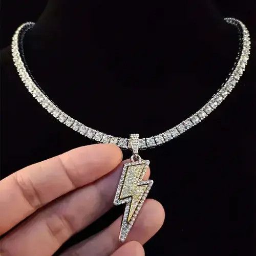 Japanese Brand HipHop Rhinestone Tennis Chain Necklace Size ONE SIZE - 4 Thumbnail