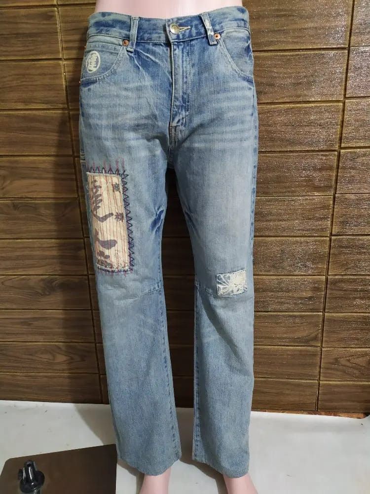 Japanese Brand Big Train Japan Patchwork Denim Size US 31 - 14 Thumbnail