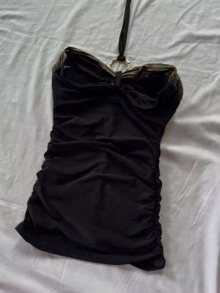 Vintage Y2K Sexy Aesthetic Ruched Retro Style Top Size M / US 6-8 / IT 42-44 - 3 Thumbnail