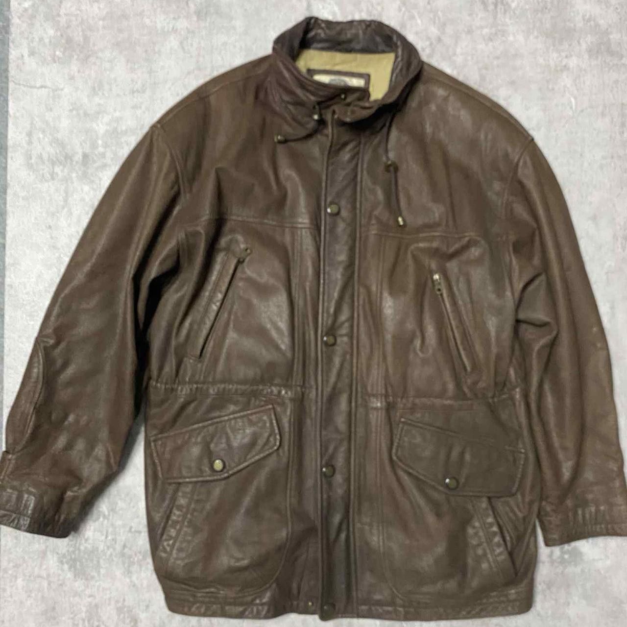 Other Brown leather jacket with a unique, worn look leather Size US L / EU 52-54 / 3 - 1 Thumbnail