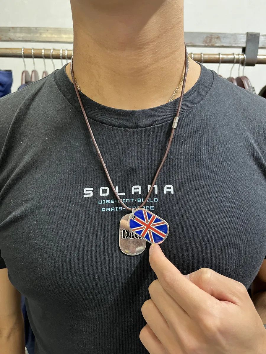 Dolce & Gabbana 2000s Dolce & Gabbana UK Flag Dog Tags Necklace Size ONE SIZE - 4 Thumbnail