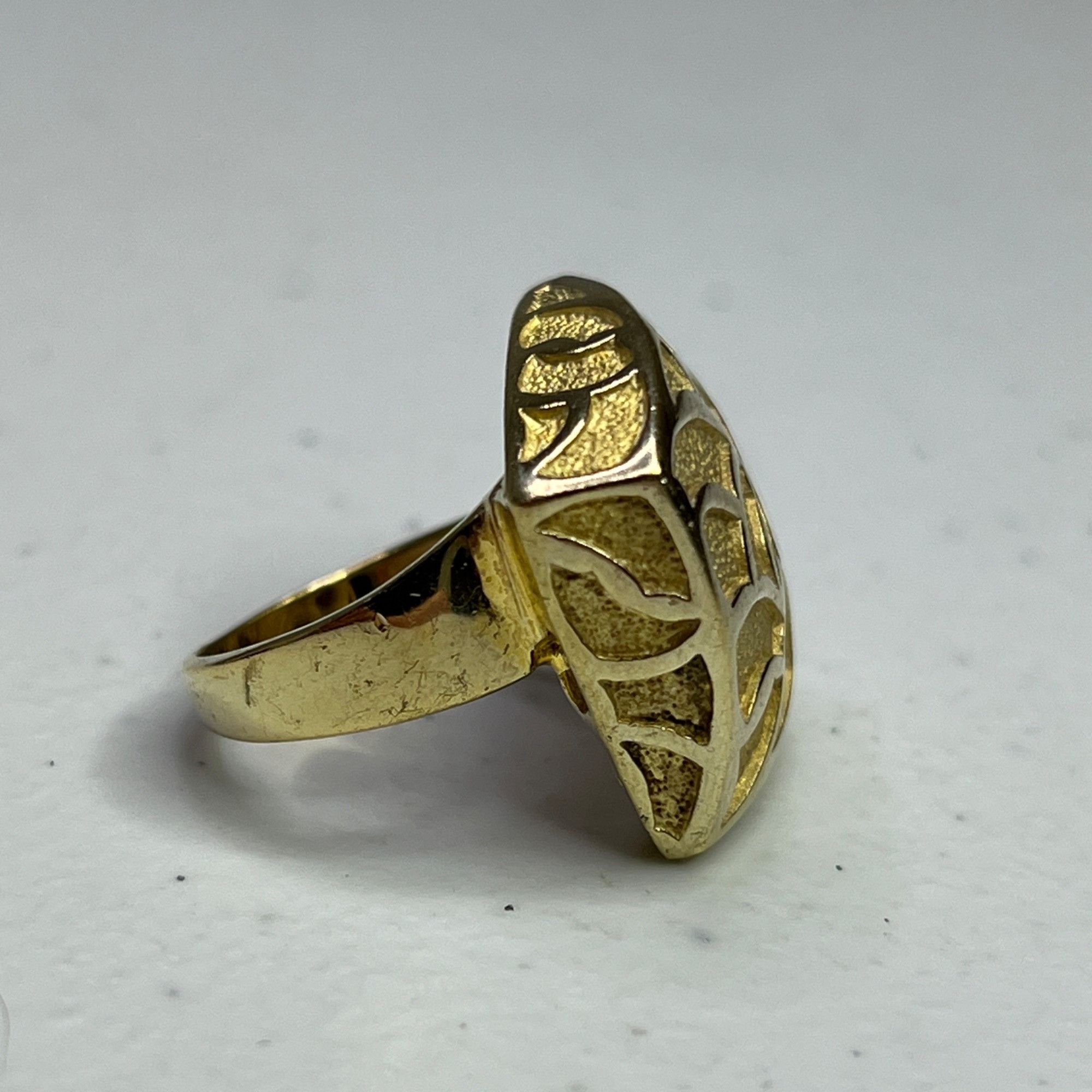 Designer Silver Vermeil Statement Ring Size 6 1/4 925 Italy Bold Mode Size ONE SIZE - 7 Thumbnail