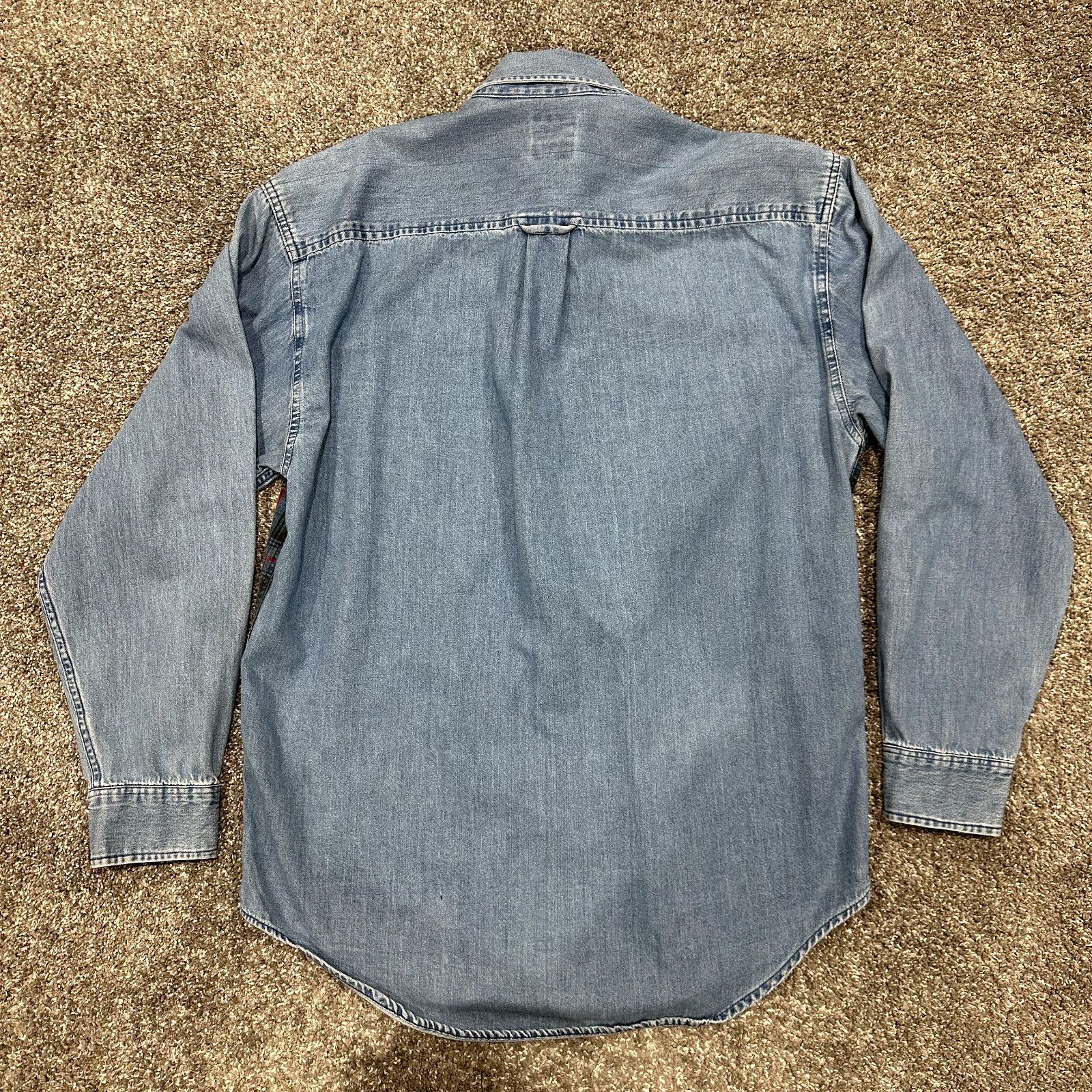 Gap VTG 90s Gap Denim Shirt Mens M Plaid Long Sleeve Gorpcore Size US M / EU 48-50 / 2 - 6 Thumbnail
