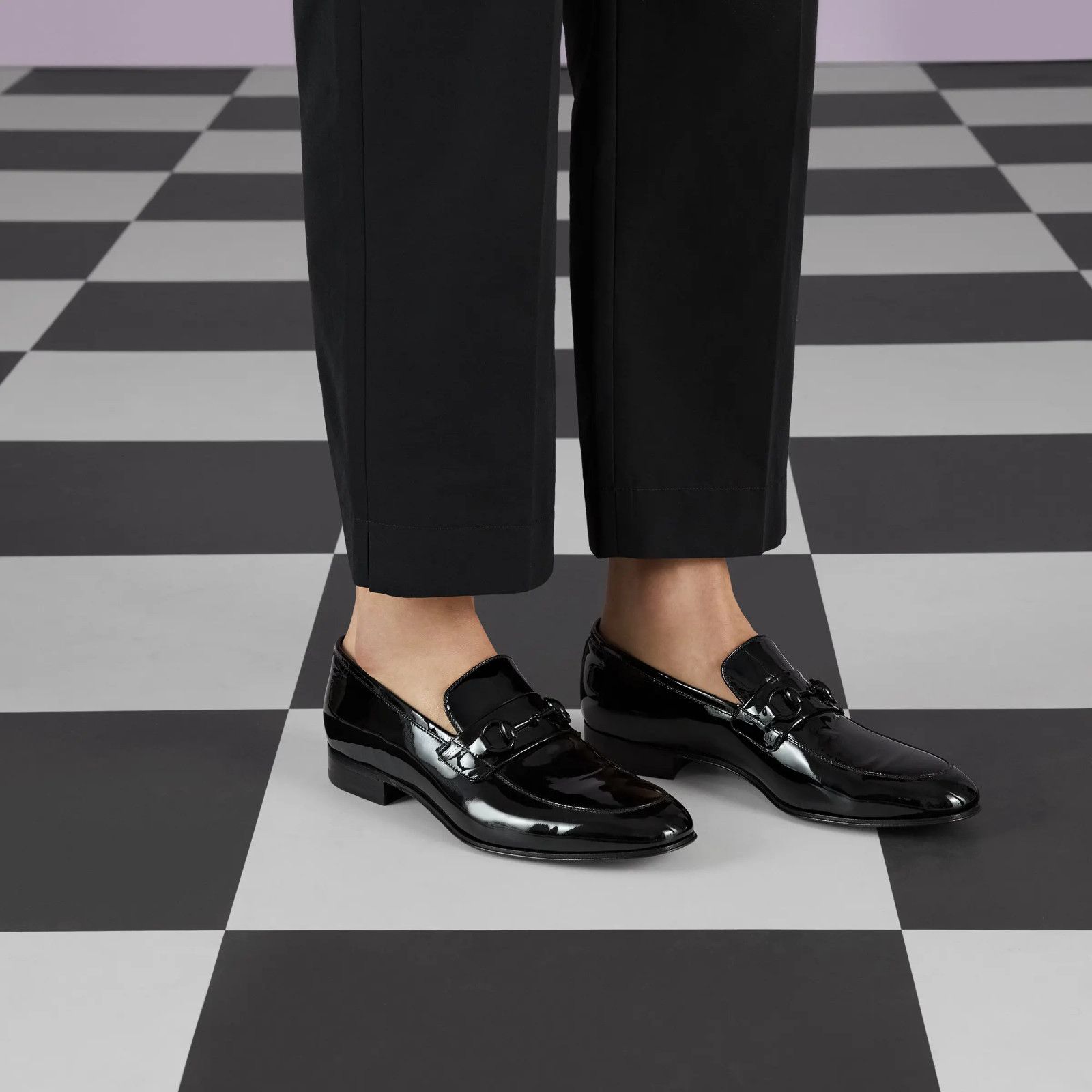 Gucci Gucci Mens Ed Black Patent Leather Horsebit Loafer US 14 Size US 14 / EU 47 - 5 Thumbnail
