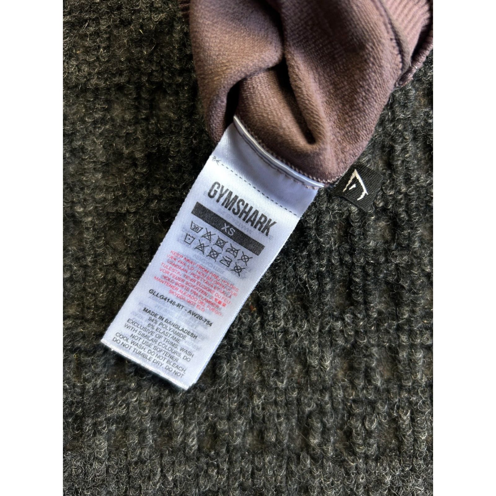 Gymshark GymShark Leggings Vital Seamless 2.0 XS Mauve Lavender Marl Workout Athleisure Size 26" / US 2 / IT 38 - 6 Thumbnail