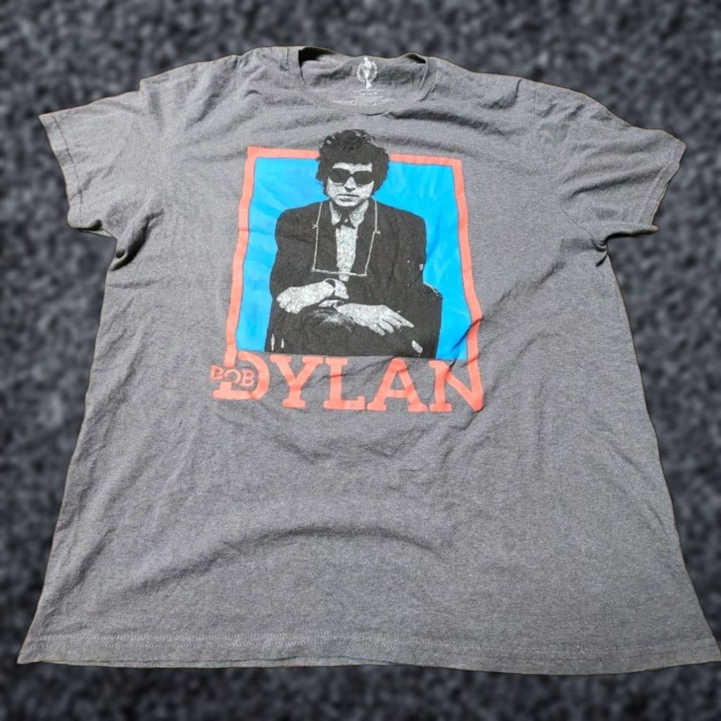 Vintage Officially Licensed Bob Dylan T Shirt Mens Gray Rock Concert Tee L Size US L / EU 52-54 / 3 - 1 Thumbnail
