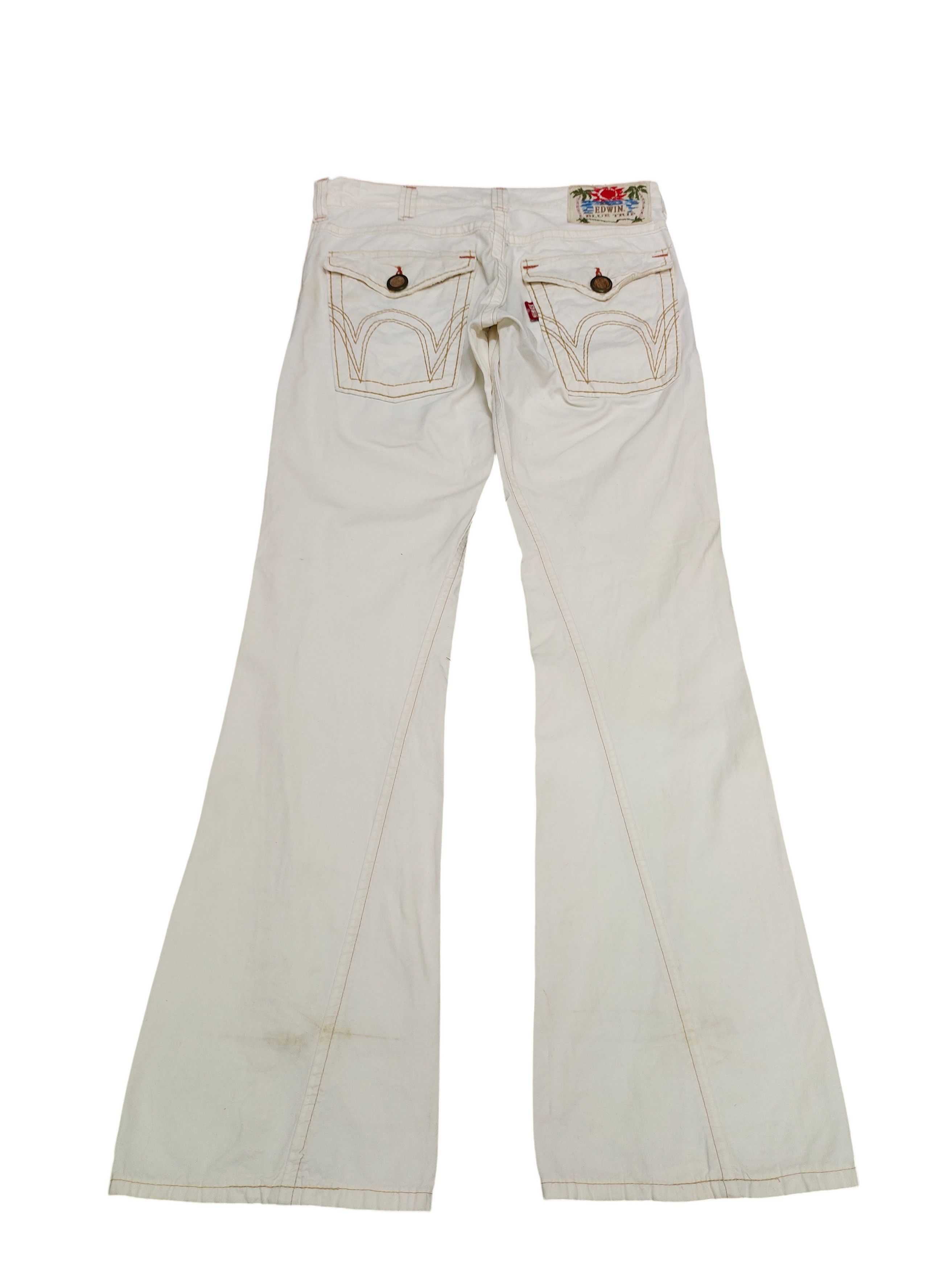 If Six Was Nine Flare Jeans Edwin Blue Trip White Denim Bootcut BT5012 Size US 30 / EU 46 - 2 Thumbnail