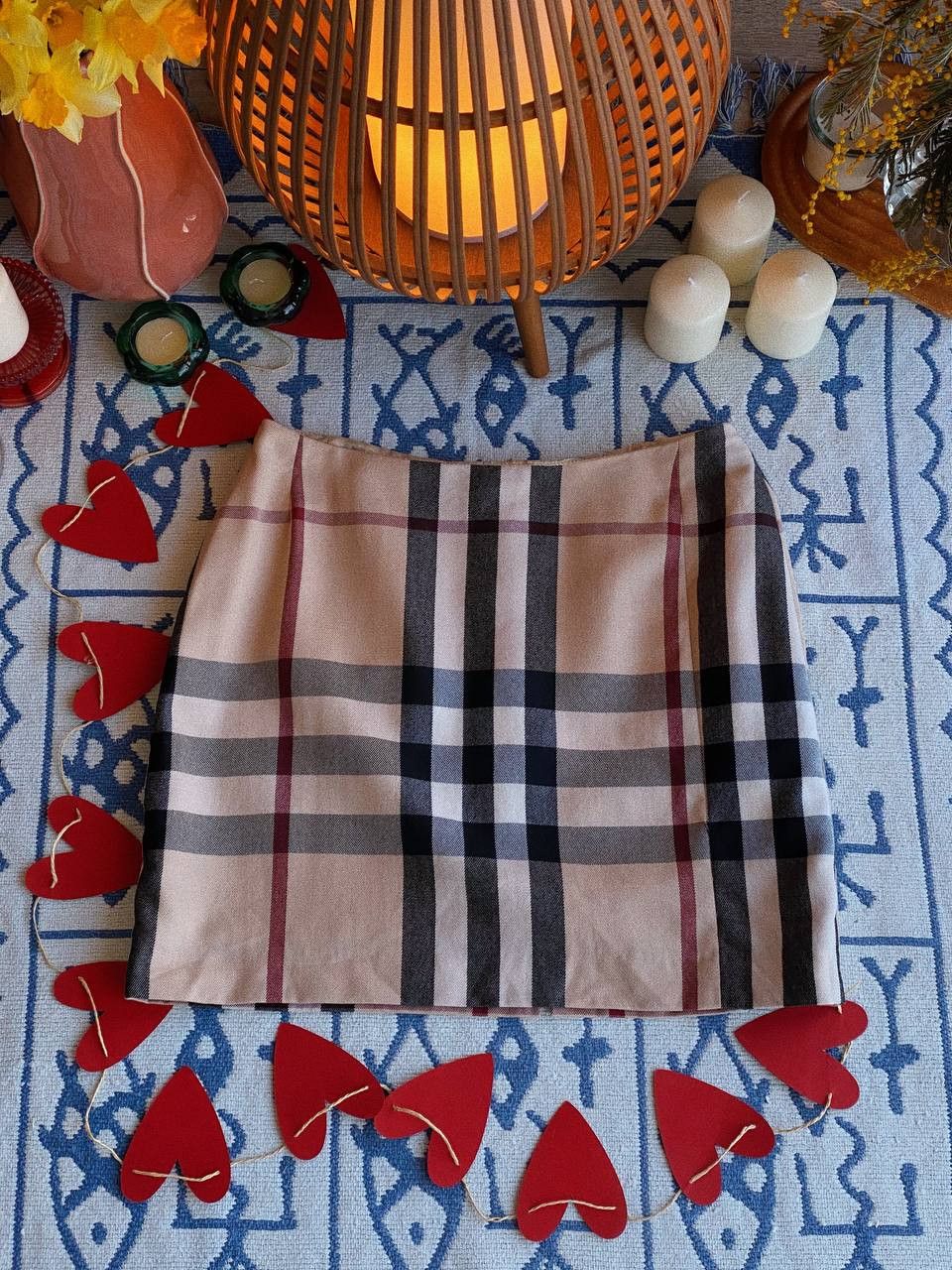 Burberry Burberry Nova Check Skirt Beige Wool Size 32" / US 10 / IT 46 - 1 Thumbnail