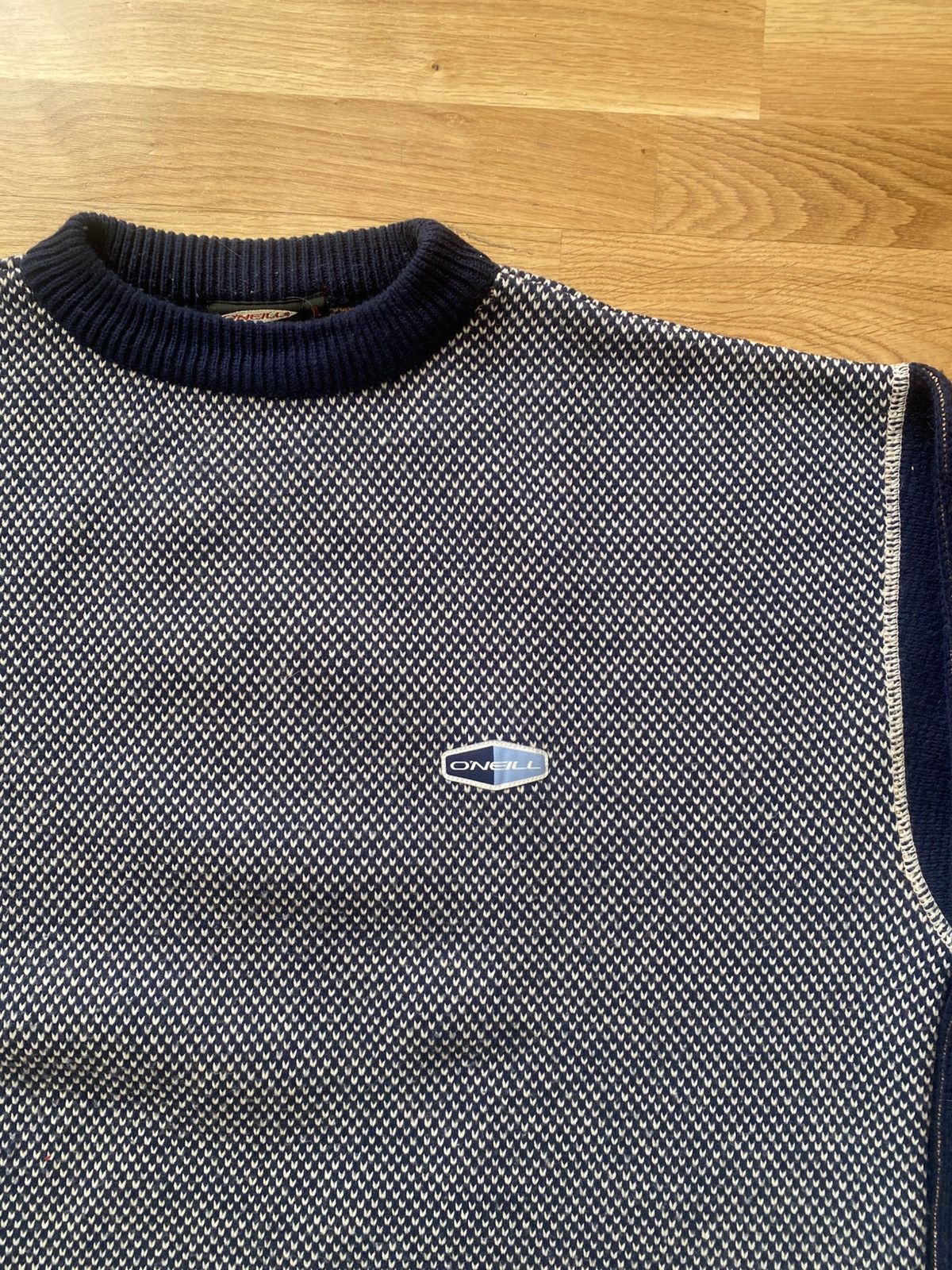 O'Neill Vintage O’Neill Knit Sweater Crewneck Navy BeigeSize XL Mens Size US XL / EU 56 / 4 - 2 Thumbnail