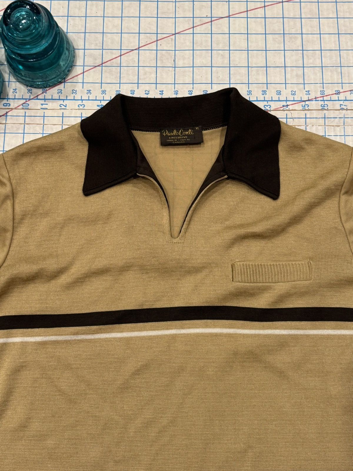 Vintage Vintage Paulo Conti Short Sleeve Polo Shirt Brown Mens VtgXL Size US XL / EU 56 / 4 - 3 Thumbnail
