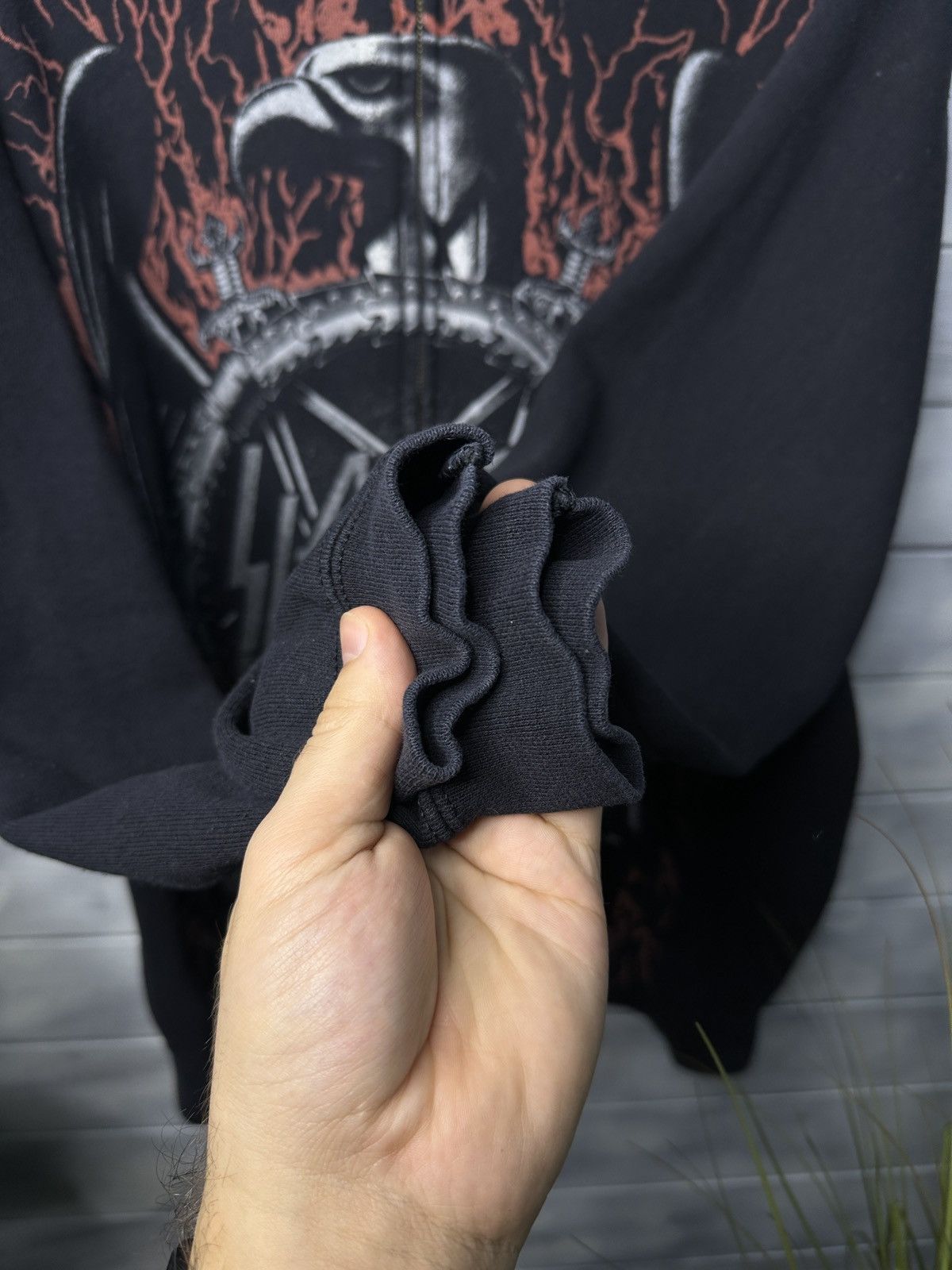 Band Tees Rare Vintage Zip Hoodie Slayer Two Big Logo Eagle Anarchy Size US L / EU 52-54 / 3 - 6 Thumbnail
