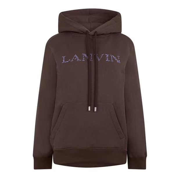 Lanvin o1g2r1mq1024 Logo Hoodie in Change Brown Size XS / US 0-2 / IT 36-38 - 1 Thumbnail