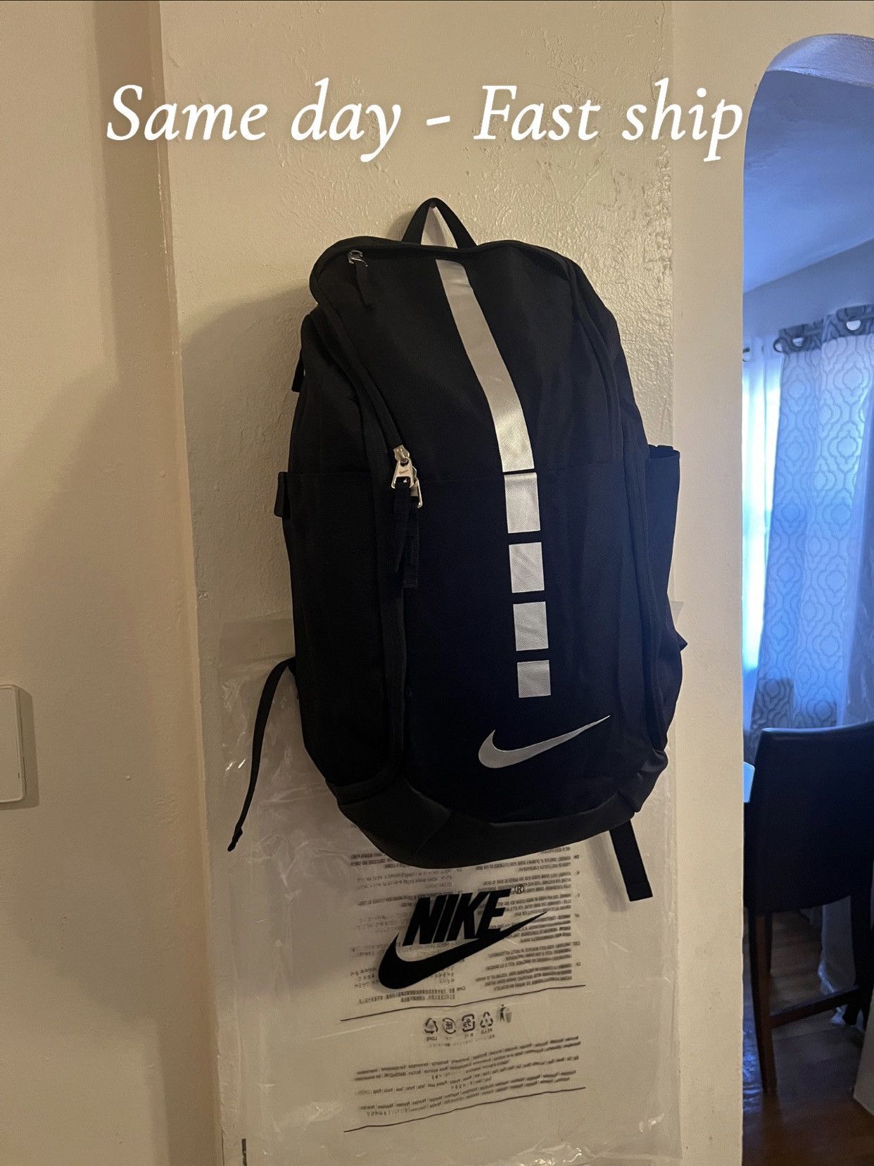 Nike Hoops Elite Pro Basketball Backpack Black Silver