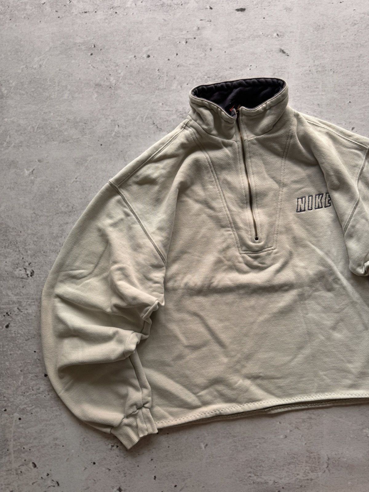 Nike × Vintage NIKE 1/3 ZIP VINTAGE CENTER LOGO OVERSIZE BOXY SWEATSHIRT Size US M / EU 48-50 / 2 - 2 Thumbnail