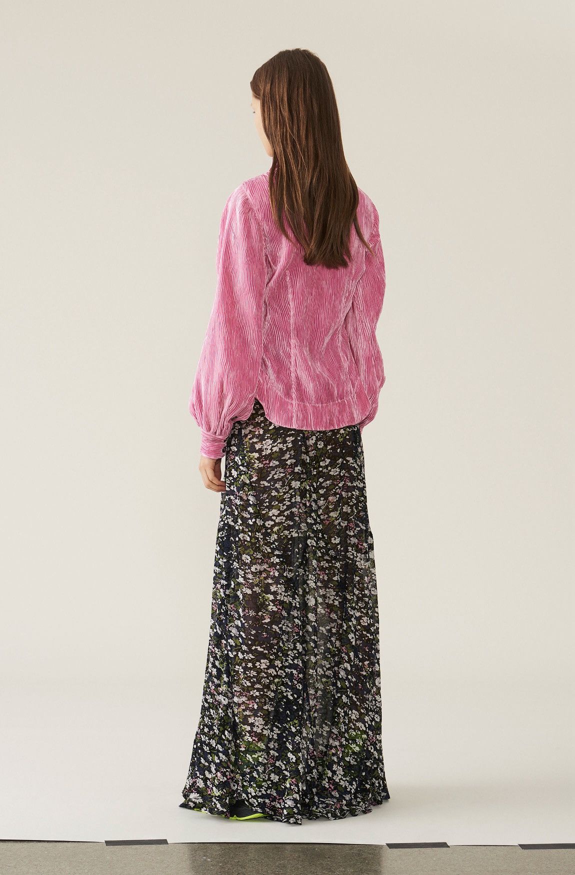 Ganni Ganni Georgette Sheer Floral Print Viscose Maxi Skirt FW19 Size 32" / US 10 / IT 46 - 3 Thumbnail