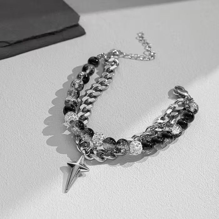 Jewelry × Vintage Star Zircon Gemstone Beaded Bracelet Size ONE SIZE - 3 Thumbnail
