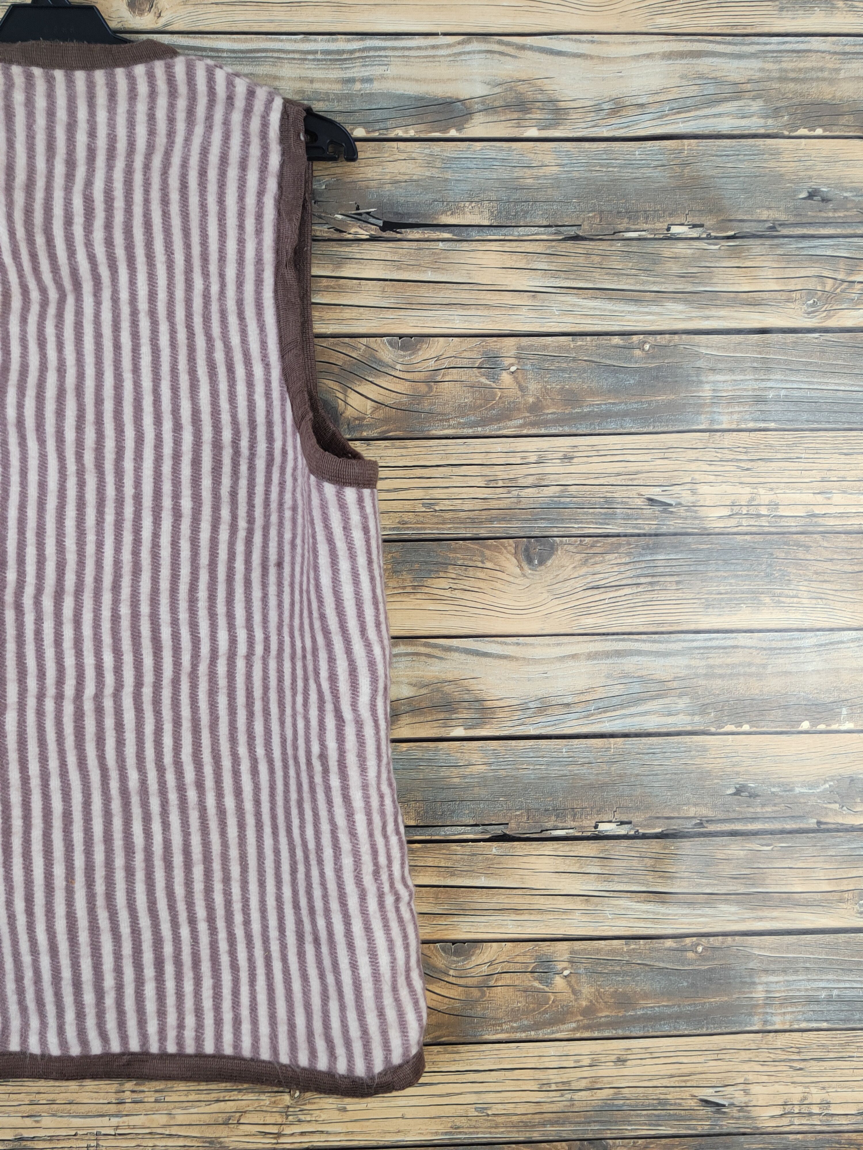 Japanese Brand × Vintage Vintage Japanese Brand Brown Stripe Wool Toggle Vests Size M / US 6-8 / IT 42-44 - 9 Thumbnail