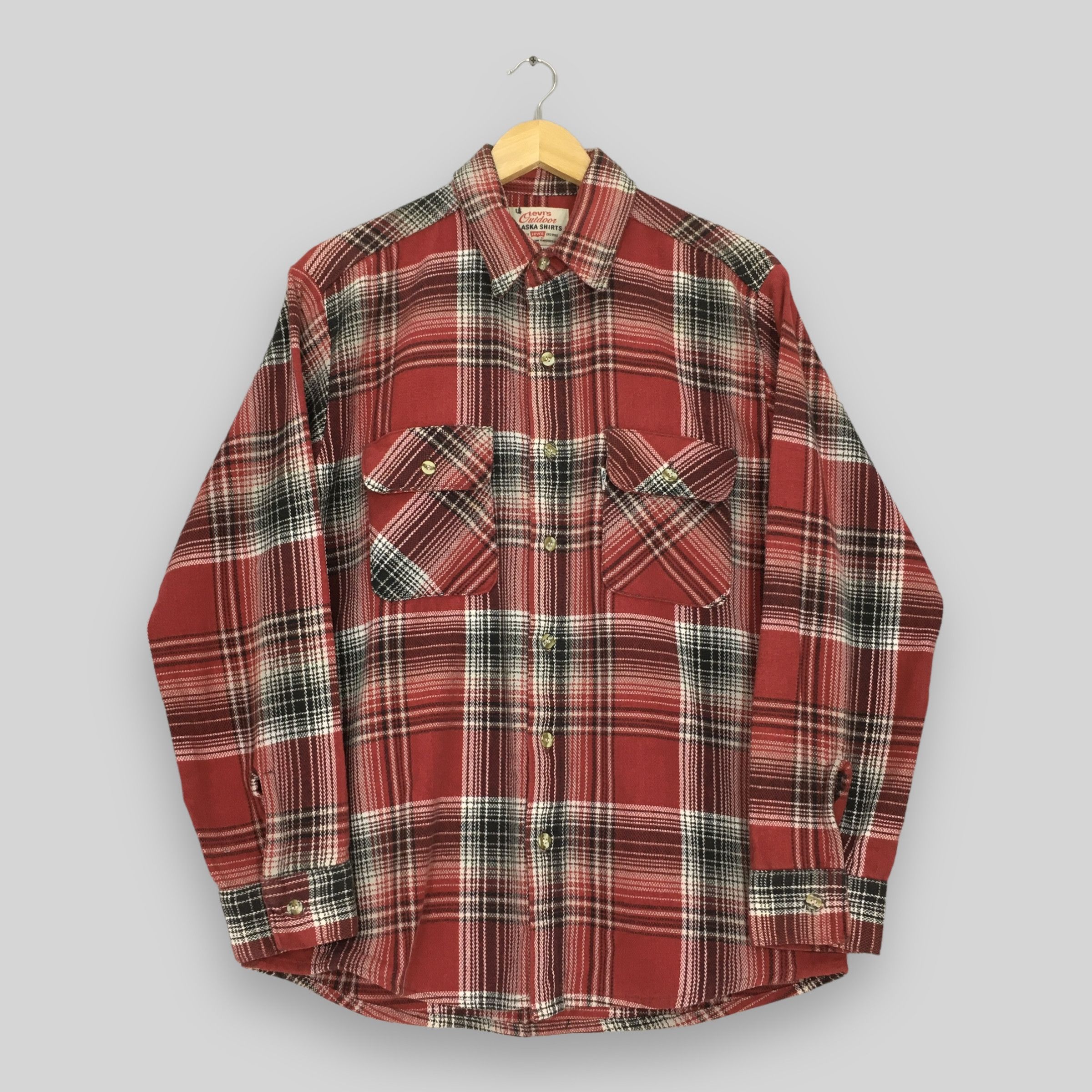 Levi's × Vintage Vintage Levi's Outdoor Alaska Checkered Flannel Shirt Large Size US L / EU 52-54 / 3 - 1 Thumbnail