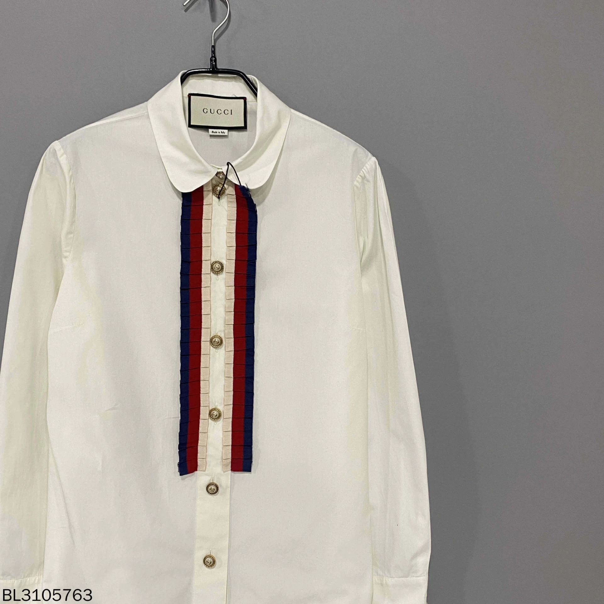 Gucci Gucci color block stripe pearl shirt Size M / US 6-8 / IT 42-44 - 2 Thumbnail