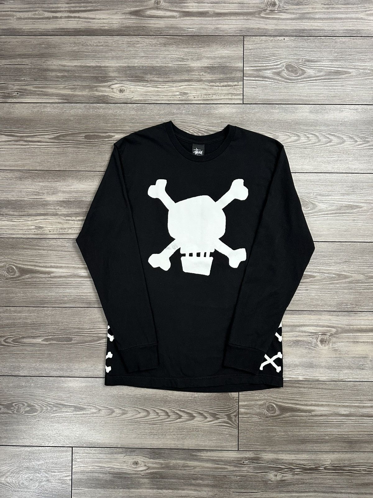 Stussy × Vintage Stussy Worldwide Skull Longsleeve Size US M / EU 48-50 / 2 - 1 Thumbnail