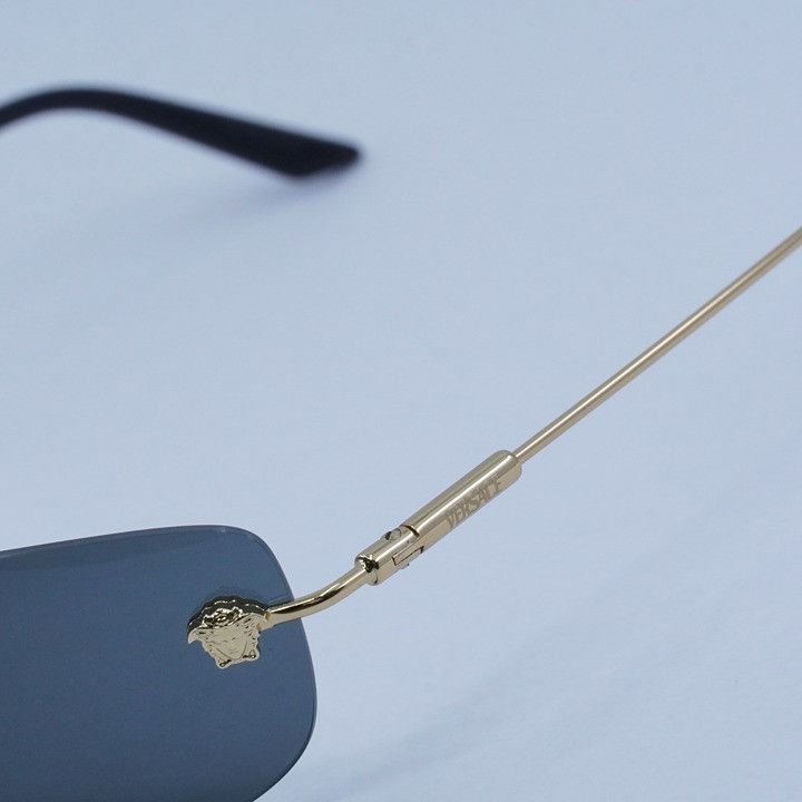 Versace Versace VE2279 100287 Rectangle Sunglasses - Gold Frame Size ONE SIZE - 7 Thumbnail