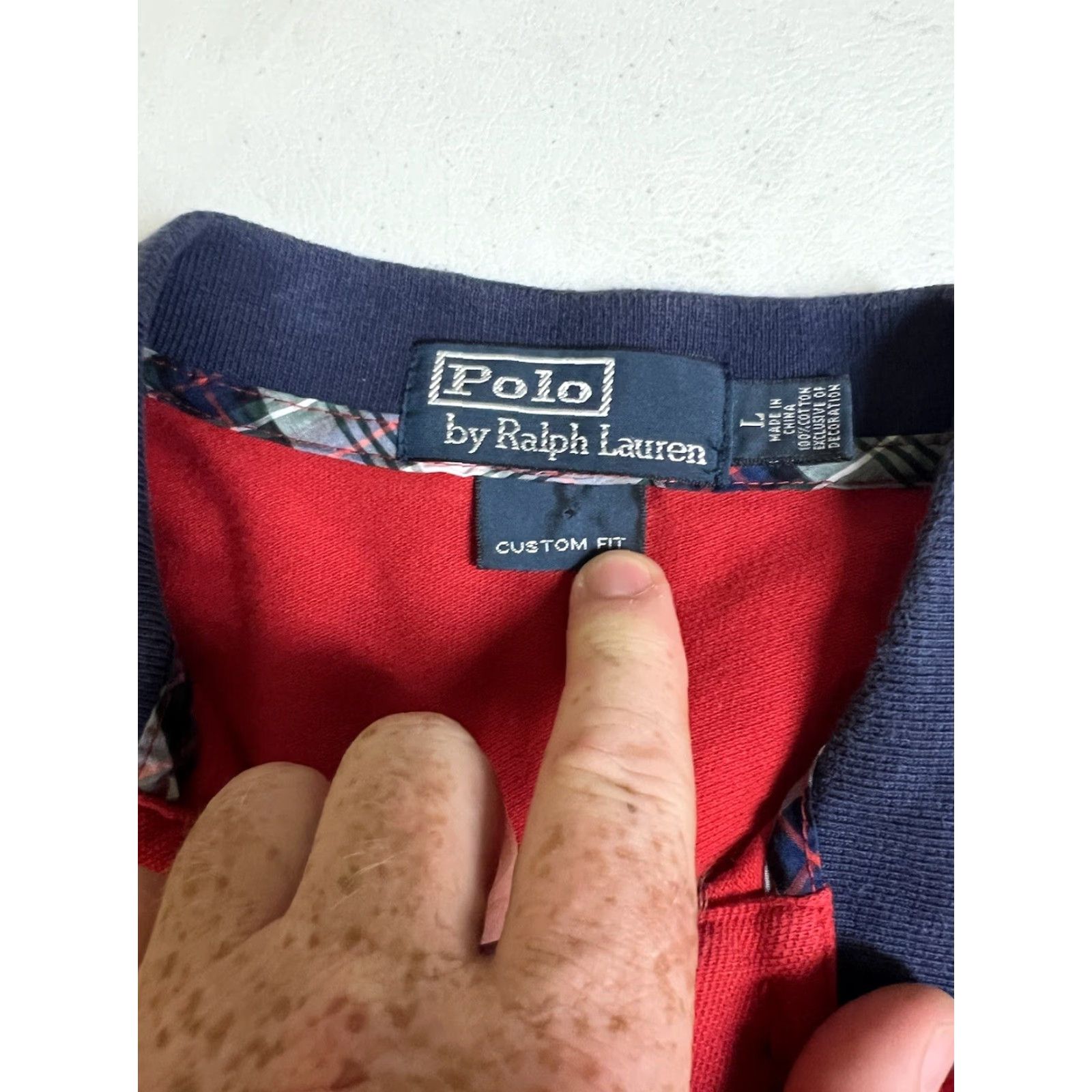 Polo Ralph Lauren VINTAGE Polo Ralph Lauren Polo Shirt Mens L Red Cotton Rugby Embroidered Logo Big Pony Size US L / EU 52-54 / 3 - 4 Thumbnail