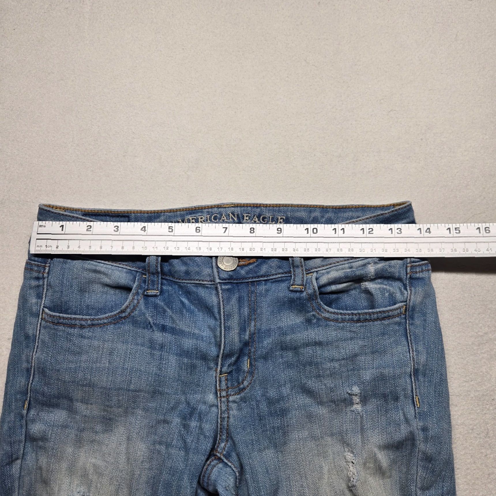 American Eagle Outfitters American Eagle Outfitters Jeans Denim Light Wash Distressed 2 Womens Jegging Stretch 5-Pocket Design Regular Blue Pants 90s Womens Size 26" / US 2 / IT 38 - 5 Thumbnail
