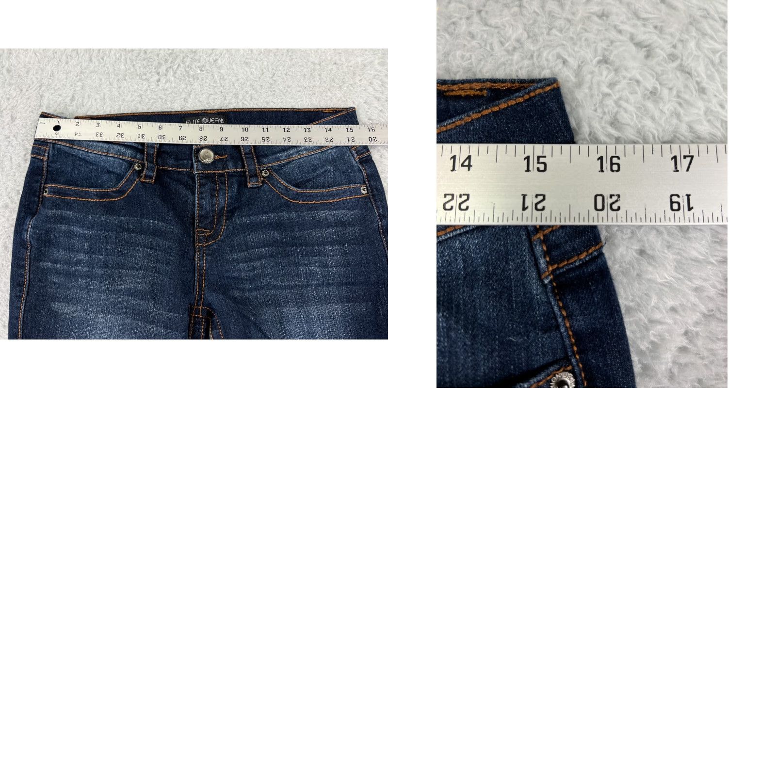 Denime Elite Jeans Jeans 9 Blue Denim Straight Leg Ankle Length 31in Waist Blue Regular Women XS? Size 30" / US 8 / IT 44 - 9 Thumbnail