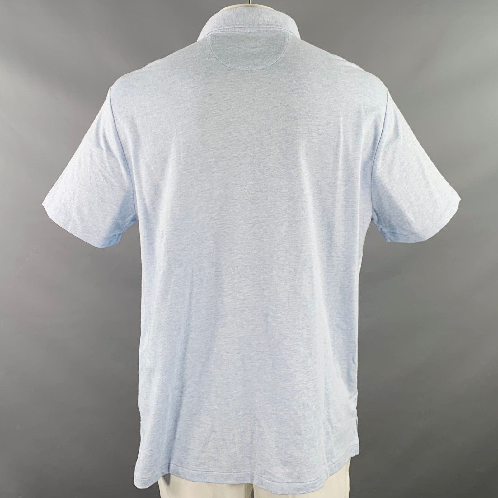 Polo Ralph Lauren Size XL Blue Cotton Linen One Pocket Polo Size US XL / EU 56 / 4 - 3 Thumbnail