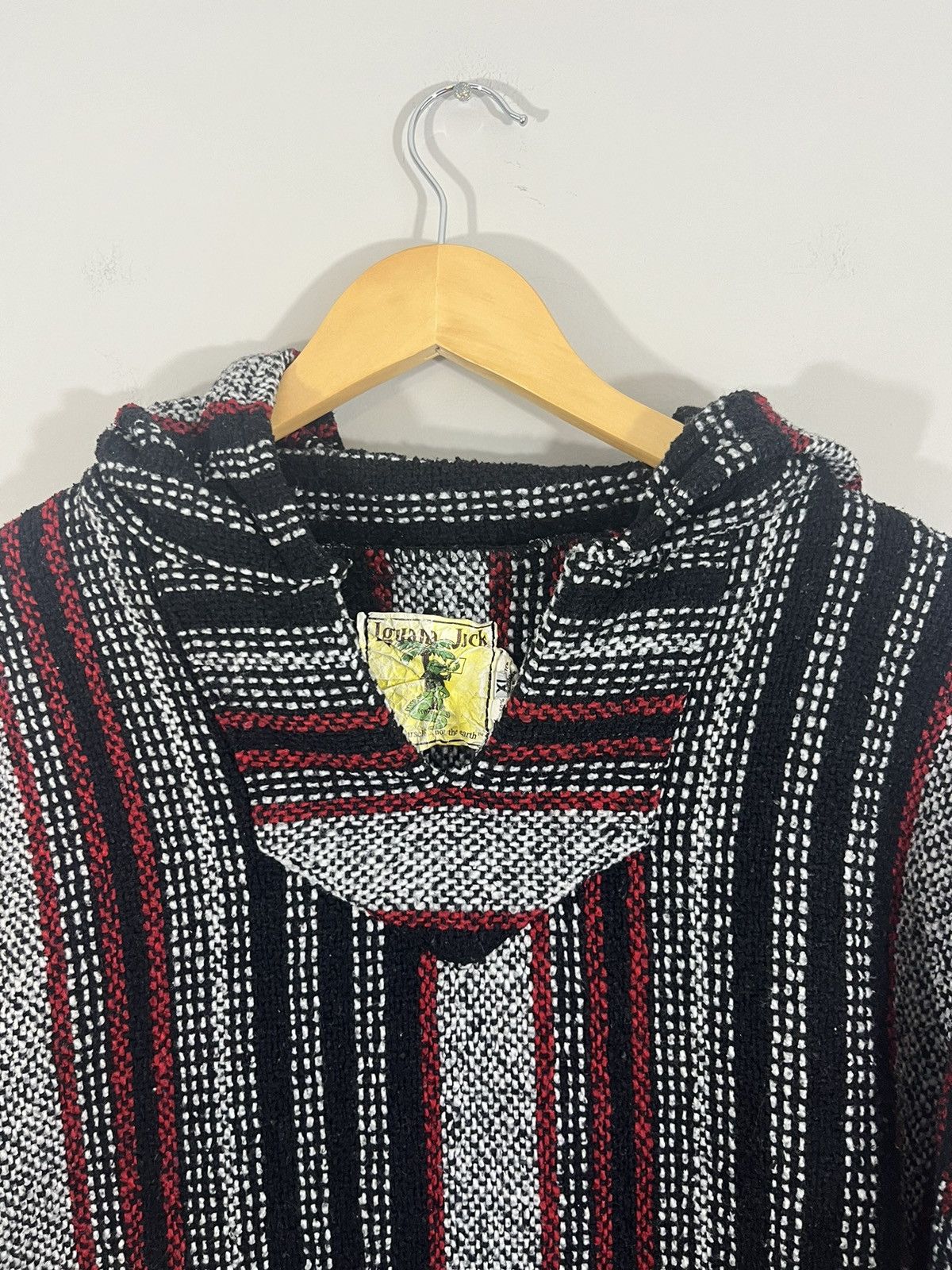 Vintage Distressed Faded Drug Rug Striped Baha Hoodie Size US L / EU 52-54 / 3 - 2 Thumbnail