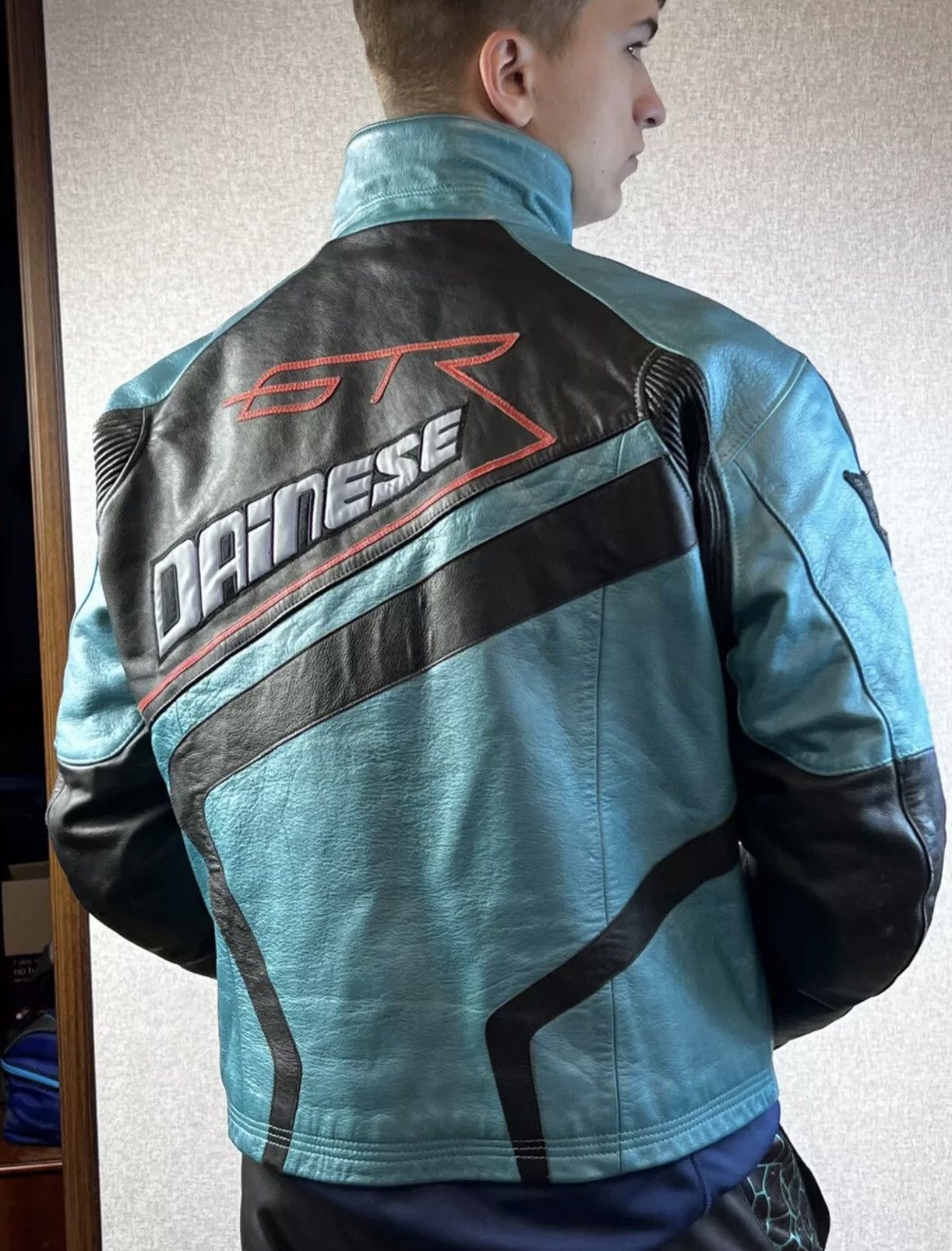 Dainese Dainese GTR Superbike Blue Leather Moto Jacket Size US L / EU 52-54 / 3 - 3 Thumbnail