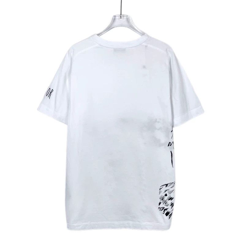 Dior Dior Logo letter leopard head print white cotton short-slee Size US M / EU 48-50 / 2 - 2 Thumbnail