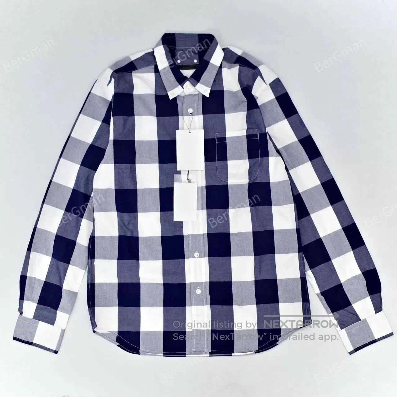 Sophnet. Sophnet Blue Check Camo Patchwork Shirt. Size US L / EU 52-54 / 3 - 2 Thumbnail