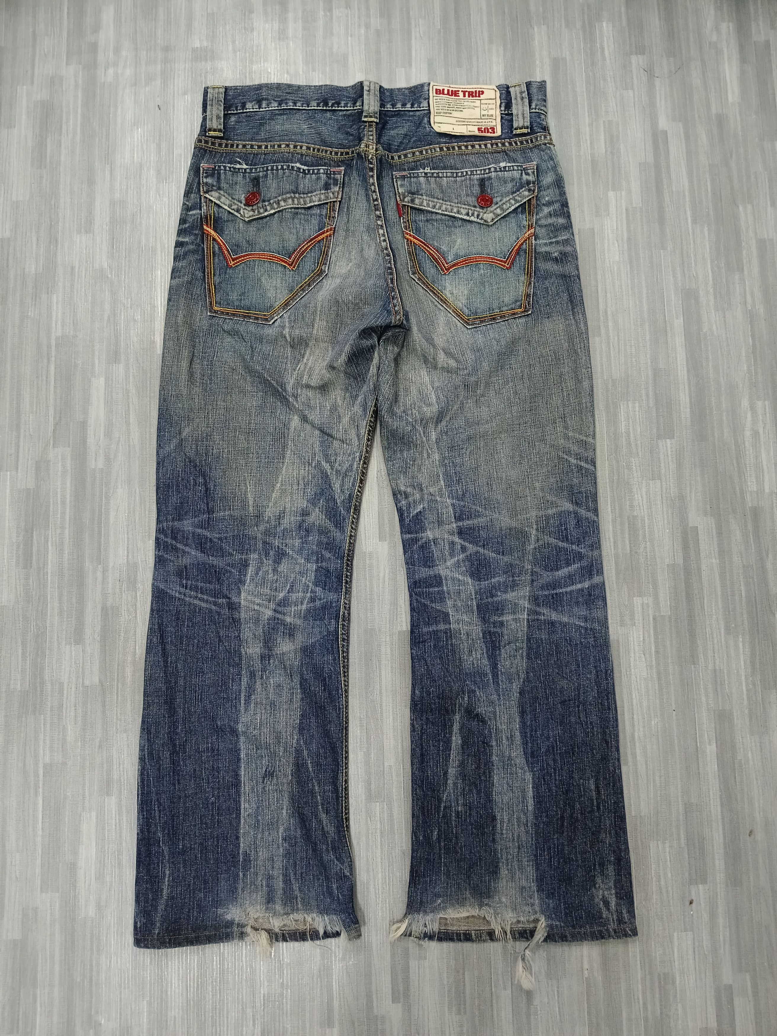 Edwin SICK FLARE WASHED BLUE EDWIN DENIM PANTS Size US 34 / EU 50 - 3 Thumbnail