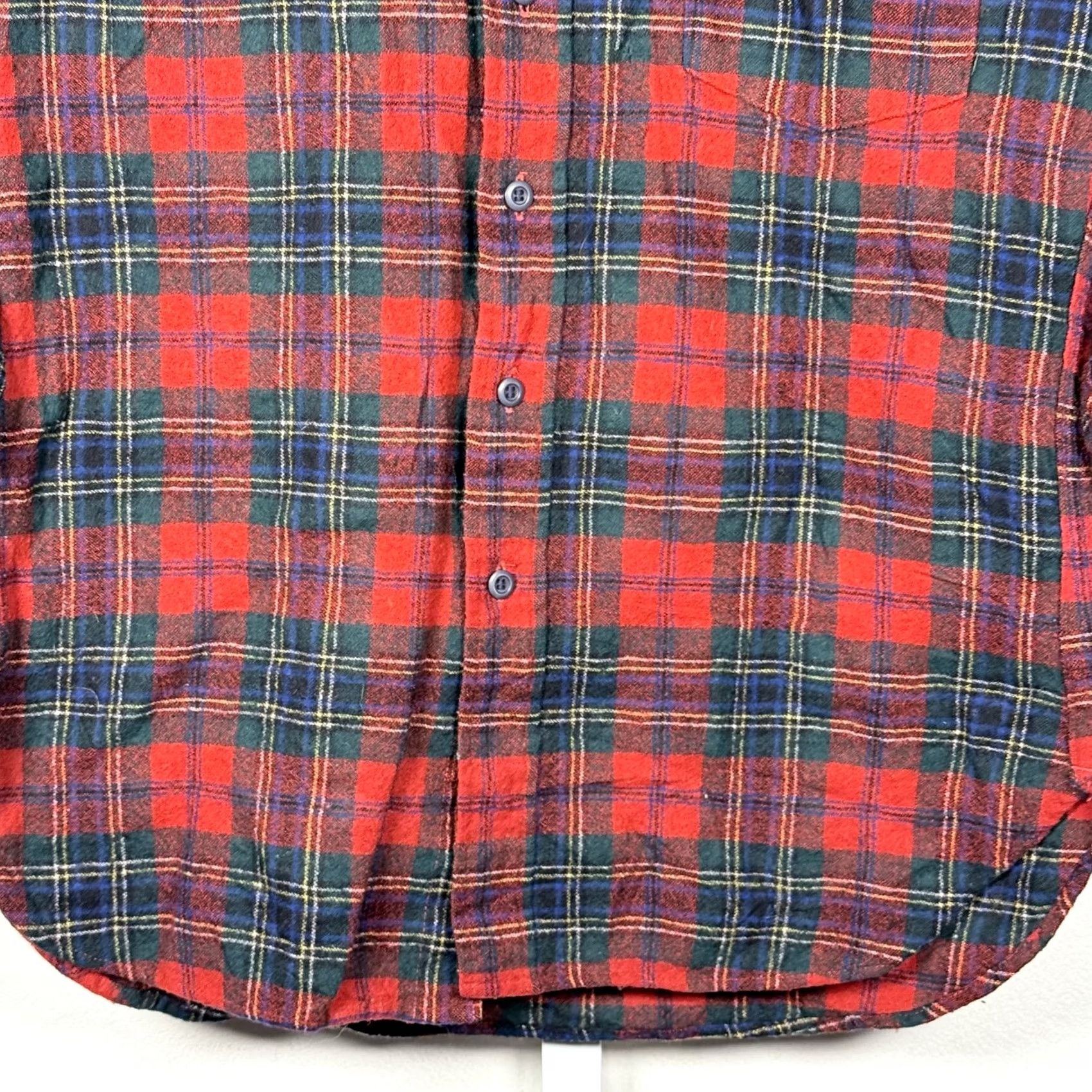 Pendleton Vintage Pendleton Shirt Men Green Red Plaid Long Sleeve Medium Wool Virgin Button-Up Size US M / EU 48-50 / 2 - 3 Thumbnail