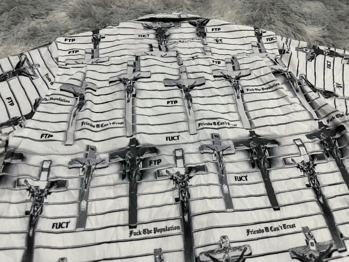 FUCT × Fuck The Population 🔥Rare Fuct x FTP Shirt Cross Button Up Size US L / EU 52-54 / 3 - 8 Thumbnail