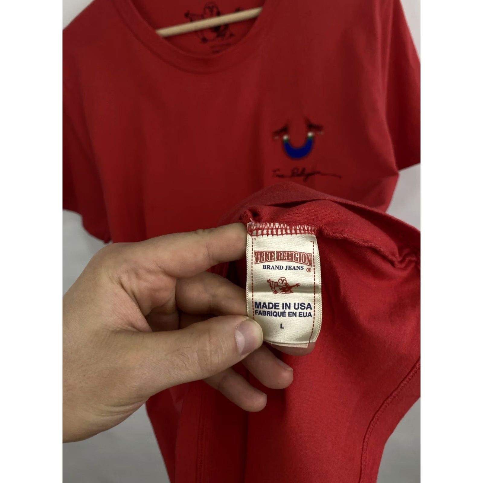 True Religion VINTAGE True Religion T-Shirt USA Made Red L Men's XS? no Size US L / EU 52-54 / 3 - 7 Thumbnail
