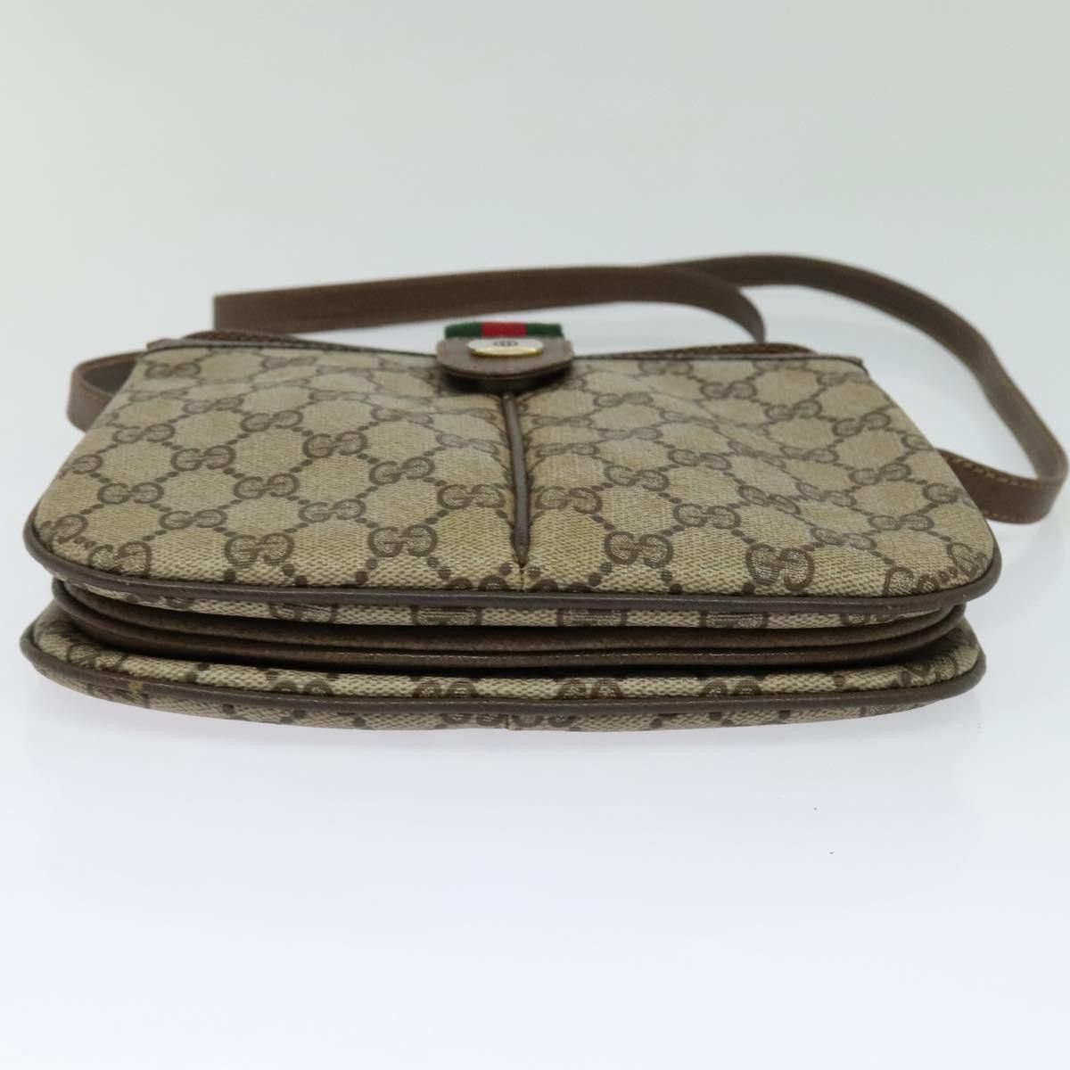 Gucci GUCCI GG Supreme Web Sherry Line Bag Pvc Beige Gold 10 02 Size ONE SIZE - 9 Thumbnail