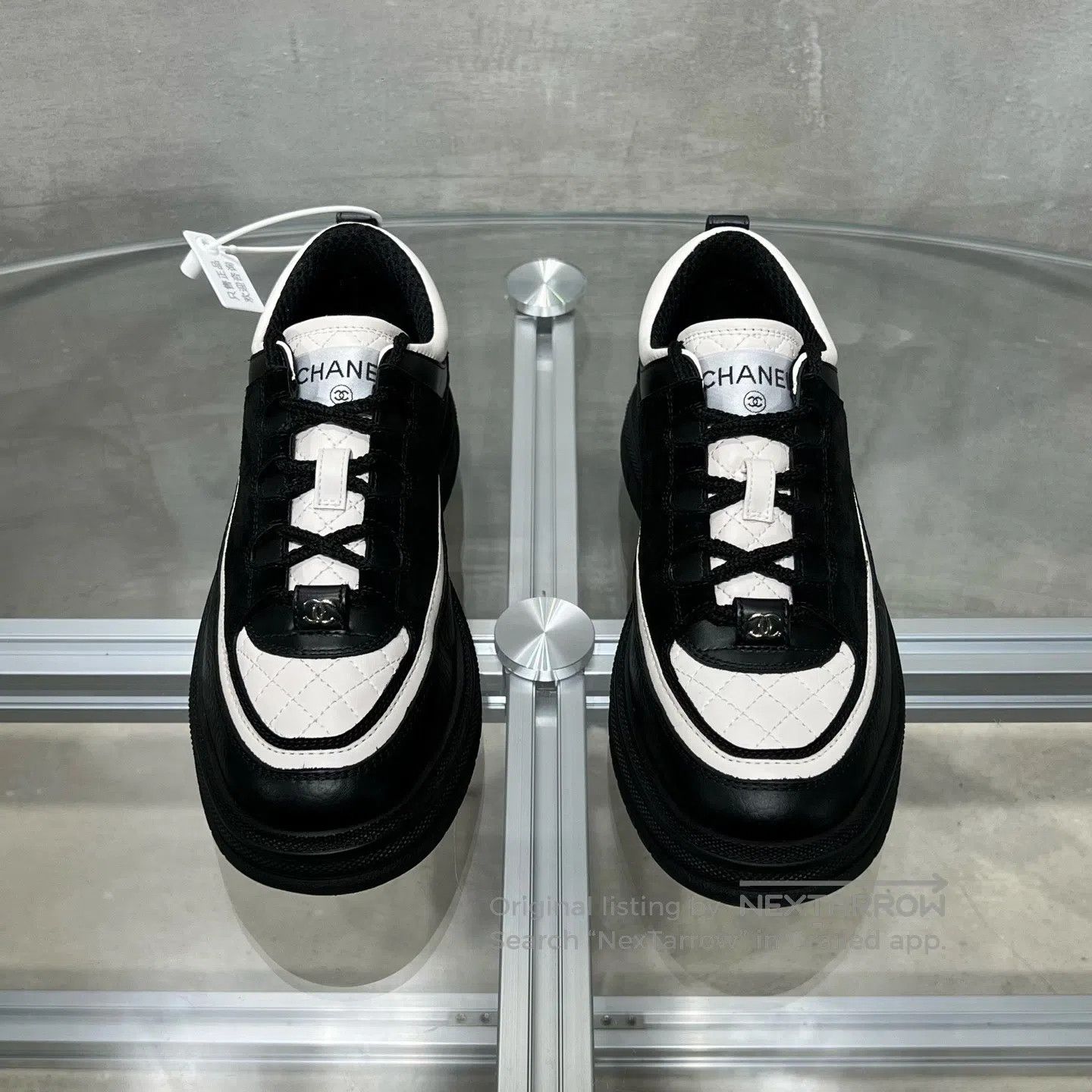 Chanel Chanel 25B Black and White Colorway Sports Shoes Size US 5.5 / IT 35.5 - 2 Thumbnail
