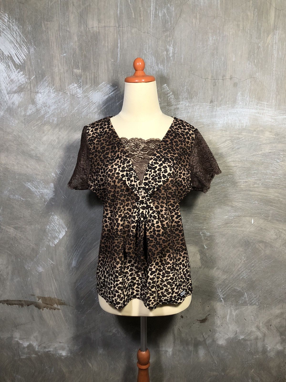 Japanese Brand Y2K Leopard Pattern Blouse Tops Women Size M / US 6-8 / IT 42-44 - 11 Thumbnail
